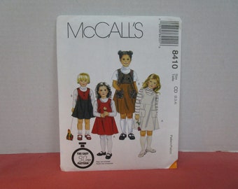 Girls Jumper, Sizes 2, 3, 4, Uncut, McCalls 8410, Easy 90 min pattern, 1996