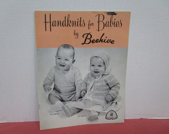 Handknits for Babies 3 to 12 Months, Vintage Knitting Patterns, Beehive Patons Baldwin Series 78 1950s