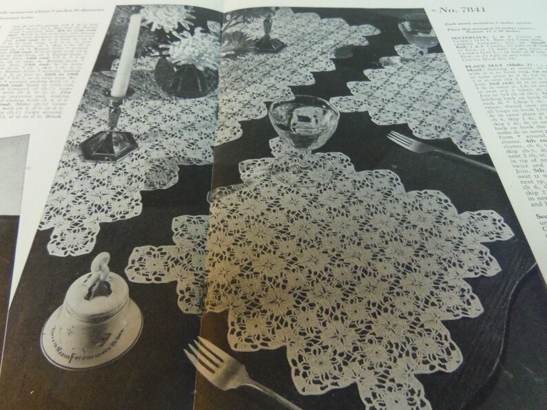 1947 Home Decor Coats and Clark No Vintage Patterns 235 Pub Doilies Thread Crochet Patterns
