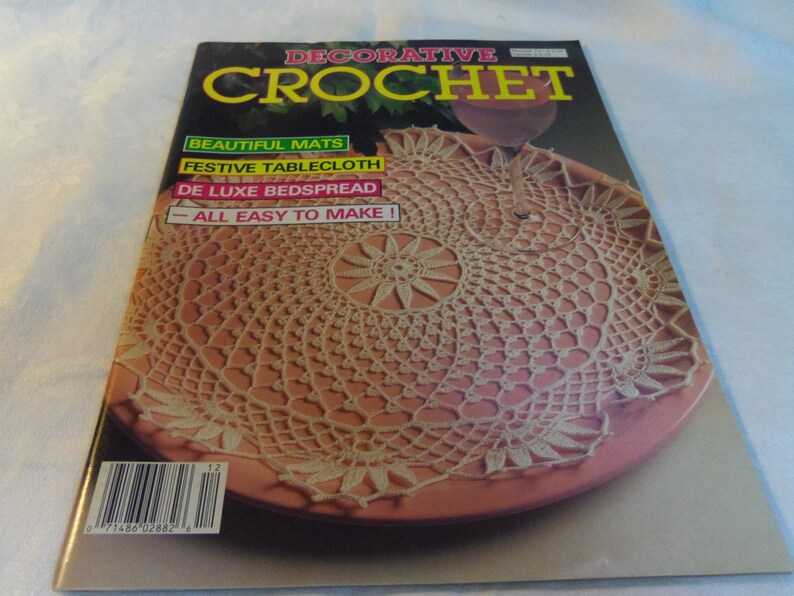 Decorative Crochet Magazine No 12 Nov 1989 Thread Crochet Etsy