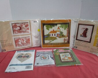 Lot of 6 Needleworking Kits, Sealed, See Description for List