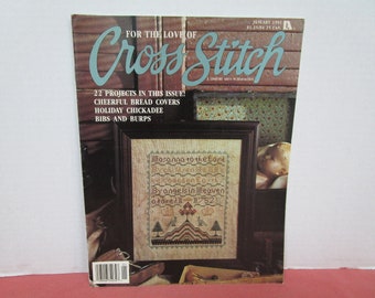 For the Love of Cross Stitch Magazine, January 1991, Bird, Bread Covers, Hosanna Sampler, Main Street USA