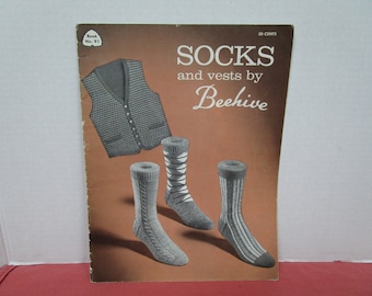 Socks and Vests by Beehive, Vintage Knitting Patterns, Patons & Baldwins, Book 91, 1950s