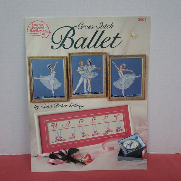 Ballet, Cross Stitch Charts, Conn Baker Gibney, American School of Needlework 3604, 9 Designs, 1992