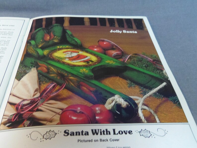Reindeer Designs for Wood and Tin Jackie Cole 1986 Angels Jolly Santa Santa Decorative Tole Painting NOEL