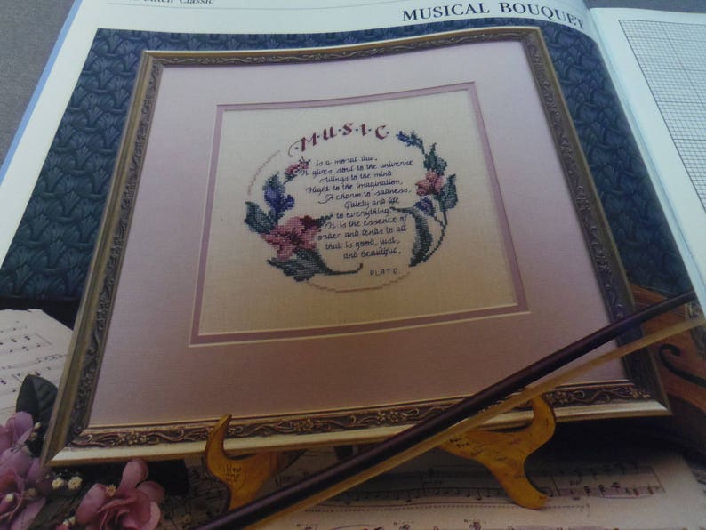 Teddy/'s Tea Party Cat and Pink Rose July 1990 Flowers For the Love of Cross Stitch Magazine 21 Projects