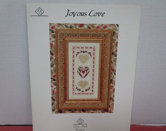 Counted Cross Stitch and Hardanger Pattern, Joyous Love, Lesa Steele Designs, 1999