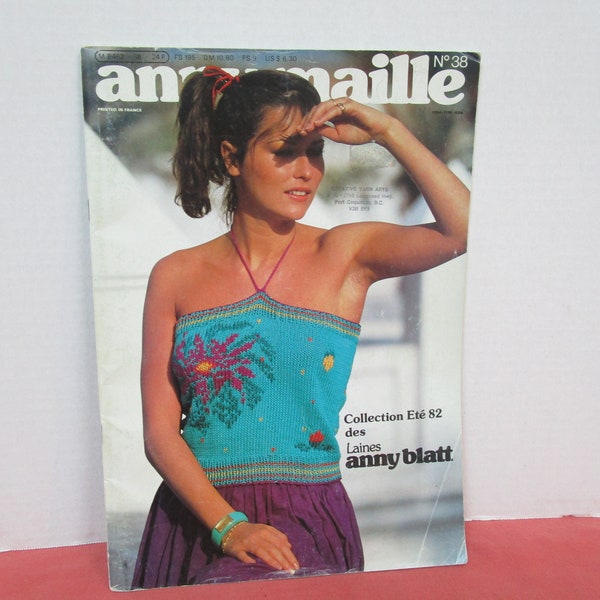 Anny Maille, Anny Blatt, No 38, Collection 82, Knitting Patterns, from France (English Instructions)