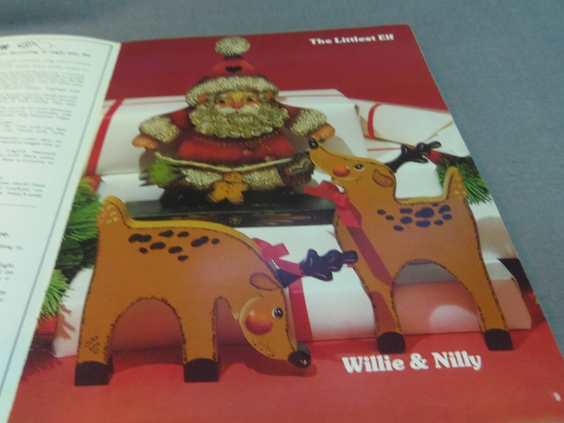 Reindeer Designs for Wood and Tin Jackie Cole 1986 Angels Jolly Santa Santa Decorative Tole Painting NOEL