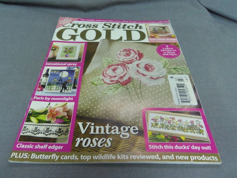 Cross Stitch Gold Magazine Paris by Moonlight Counted Cross Stitch Butterfly Cards Joan Elliott Oct 2013 Flowers
