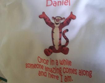 Personalised Baby Vest Tigger Tiger