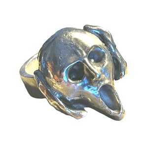 RING Munch The Scream - Sculpted Face - 925 Sterling Silver Jewel - Made in Italy - Made to Order