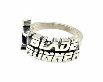 Blade Runner Movie 1982 Ring - 925 Silver Jewelry - Made in Italy - Sci-Fi Jewelry