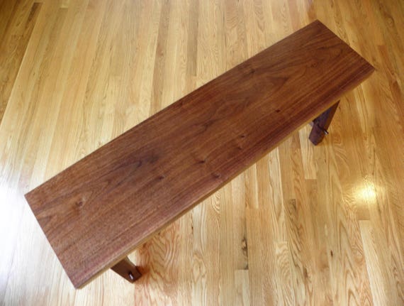 Solid Black Walnut Bench 48 Inches Or 4 Feet Long Mud Room Kitchen Bedroom Bench