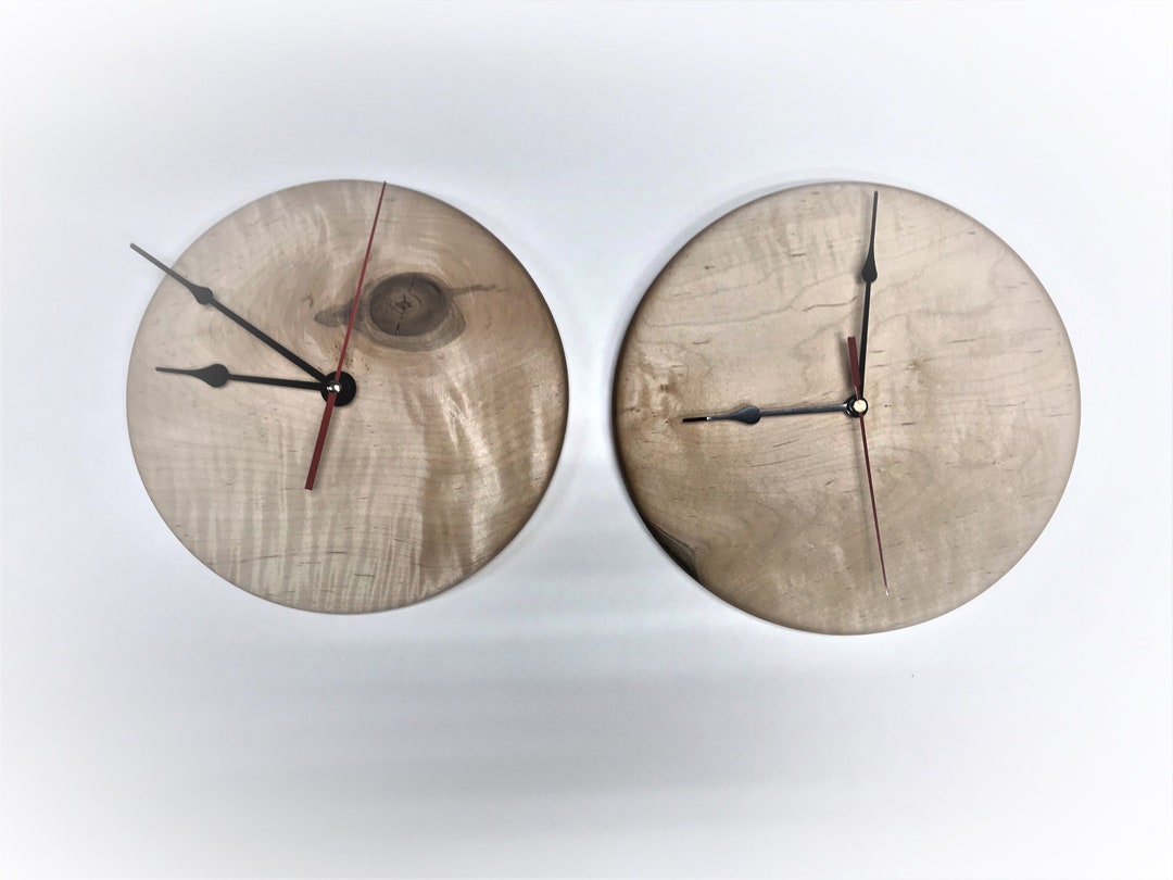 Curly Maple Wall Clocks Etsy