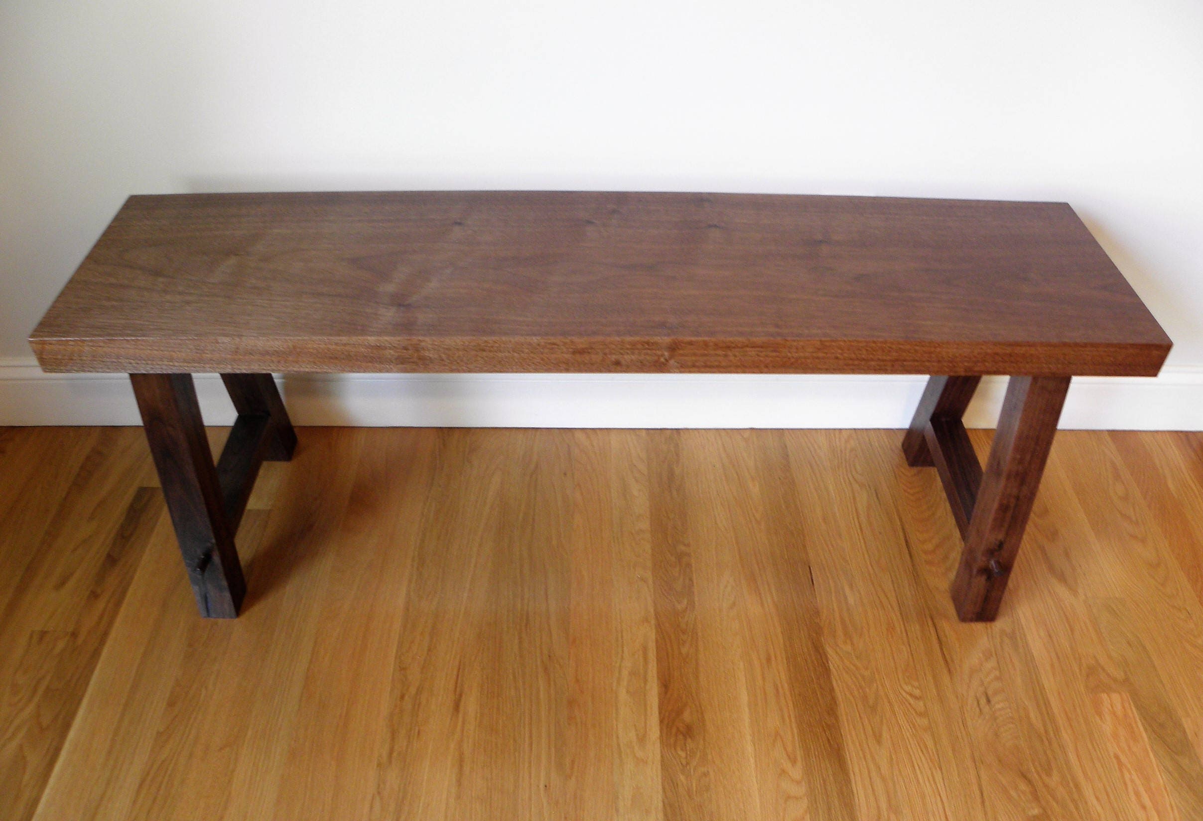 Solid Black Walnut Bench - 48 Inches or 4 Feet Long Mud Room Kitchen ...