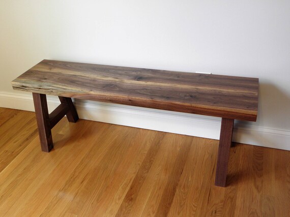 Solid Black Walnut Bench 48 Inches Or 4 Feet Long Mud Room Etsy