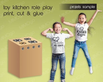 Individual Burners - Kitchen Printable toy pretend play - DIGITAL DOWNLOAD- JPG 300 dpi - Decals