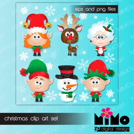 Snowman rudolph clipart