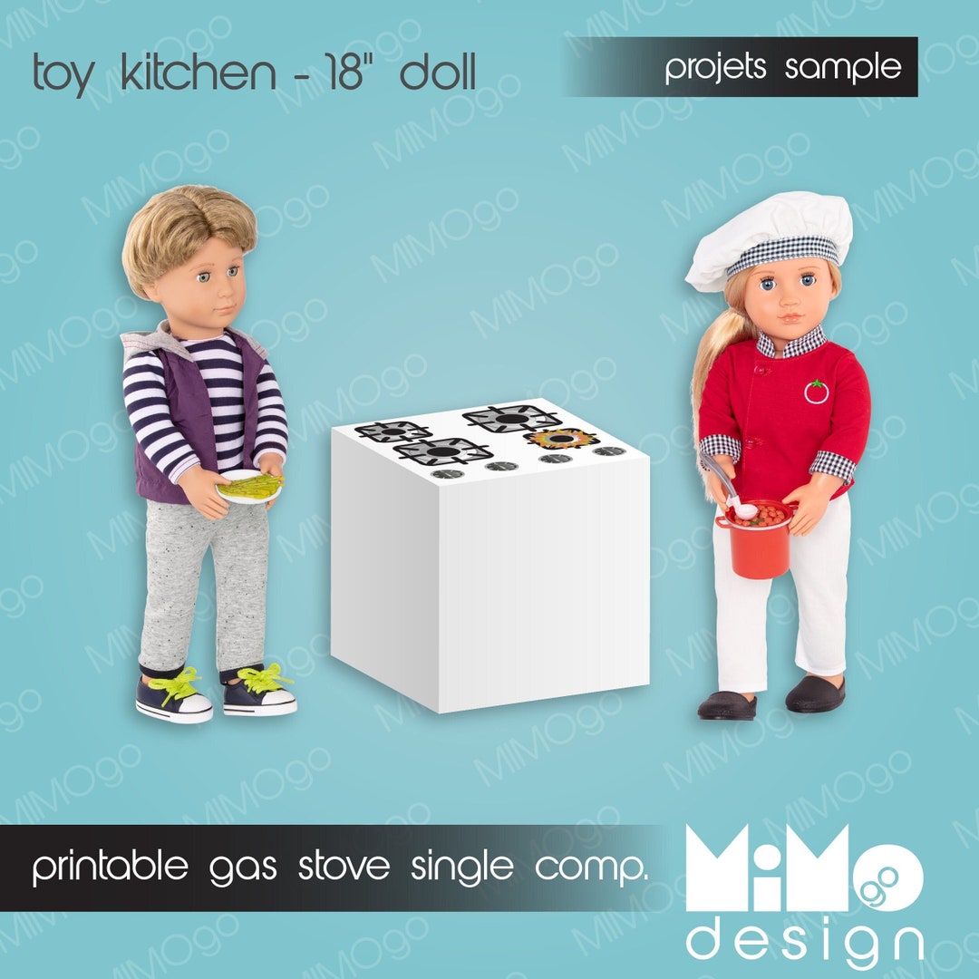 Individual Burners Kitchen Printable Toy for 18 Dolls Etsy