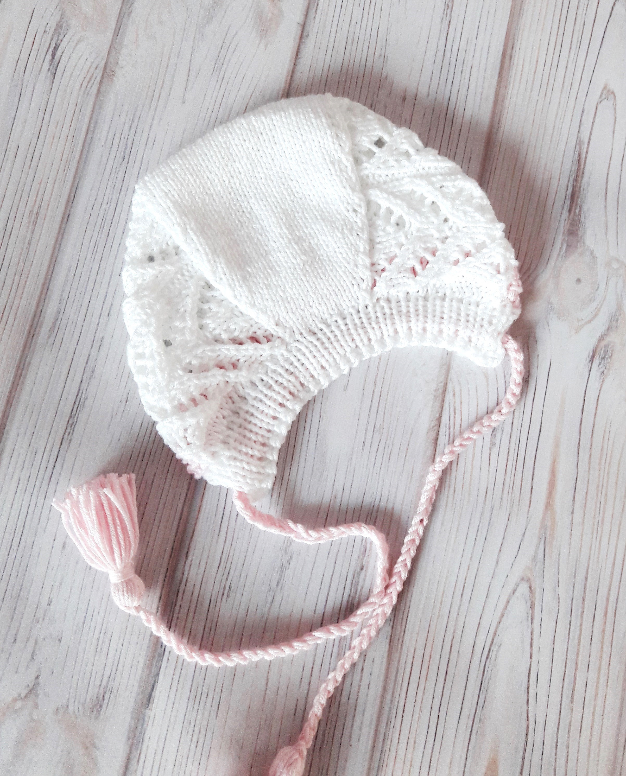 Knitted Baby White Clothes Newborn Girl. Cotton Baby Set. Etsy