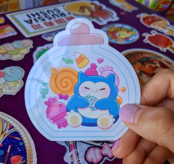 Snorlax Candy Clear Sticker Etsy