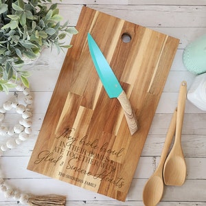 Custom Engraved Cutting Board- They Broke Bread In Their Homes