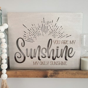 Holz Leinwand Art Decor - You Are My Sunshine