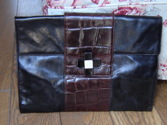 70s Clutch - Best Nappa leather - Great Design - … - image 2