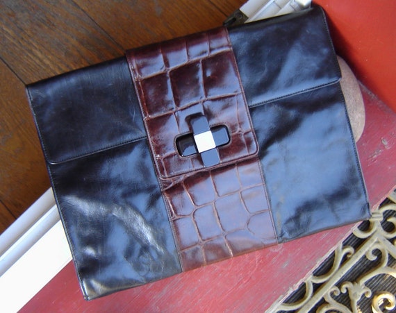 70s Clutch - Best Nappa leather - Great Design - … - image 3