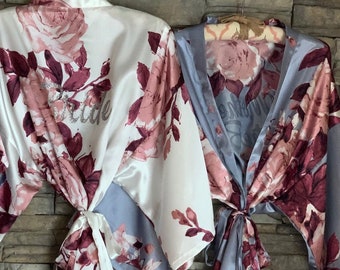 floral kimono robes for bridesmaids