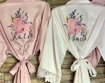 Gift for Her, Bridesmaids Robes, Customized Robe, Maid of Honor Robe, Gift for Bride, Bridesmaid Proposal, Bridesmaid Gift