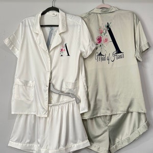SALE! Bridesmaid PAJAMA Set, Bridesmaid Gifts, Bridesmaid Pajamas, Wedding Robe, Bridesmaid Proposal