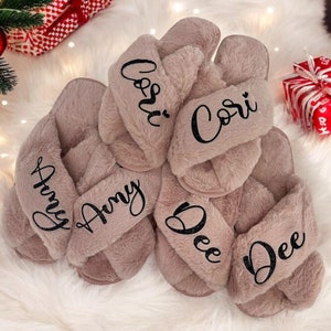 Personalised ladies slippers clearance