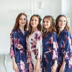 Getting Ready Robes, Bridesmaid Robes, Bridesmaids Gifts, Bridesmaid Satin Robes, Wedding Robes, Bridal Party Robes, Satin Robe, image 8