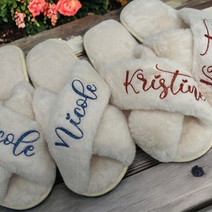 GIFT for Her, Valentine&#39;s Day Gift, Personalized Gift for Her, Custom Slippers, Personalized Fluffy Slippers, Gifts for Her