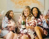 Bridesmaid Robes, Bridesmaids Gifts, Bridesmaid Satin Robes, Wedding Robes, Bridal Party Robes, Women 39 s Satin Robe, Getting Ready Silk Robes