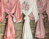 Customization INCLUDED, Bridesmaid Gift, Satin Bridesmaids Robes, Solid Colors Bridesmaid Robe, Bridal Robe, Bridesmaid Proposal, Bride Robe