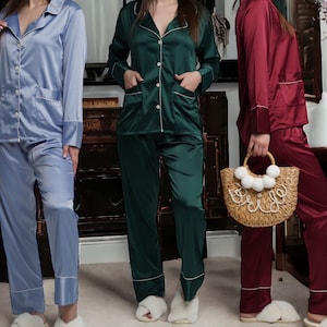 Dusty Blue Bridesmaid Pajamas 