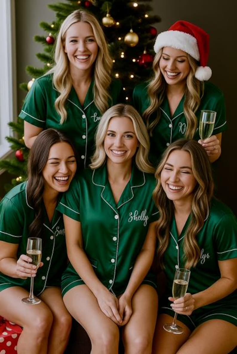 Bridesmaid Pajamas Set of 4,5,6,7,8,9,10,11,12,13,14,15, Bridesmaids Gifts, Pajama Sets, Bridal Party PJ Sets, Bridesmaid Pajama, Pyjama Set image 9