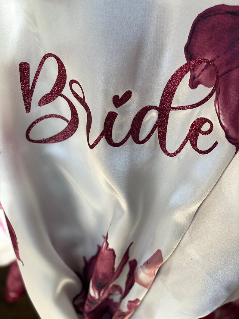 Getting Ready Robes, Bridesmaid Robes, Bridesmaids Gifts, Bridesmaid Satin Robes, Wedding Robes, Bridal Party Robes, Satin Robe, image 9