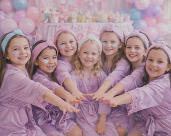 Personalized Lace Trim Robe for Girls – Spa & Sleepover