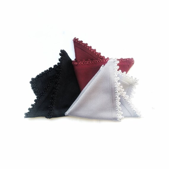 Beautiful High Quality Knitted Pocket Square Handkerchief Hanky