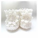 Crochet Baby Booties, Off White Hand Crochet Baby Booties, Gender Neutral Baby Shoes, Infant Booties, Baby Gift, New Baby Present