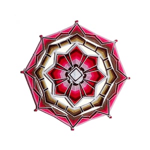 Glaube Liebe Hoffnung Mandala, Geometrische 3 D Wand Kunst Ojo De Dios, bunte spirituelle Art. Geschenk von Art Heil Studio MariRich. Unikat