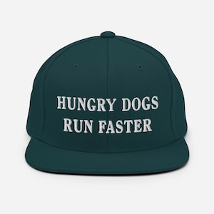 Los perros hambrientos corren más rápido, Jason Kelce, ¡los Philadelphia Eagles van, pájaros! Vuelan, vuelan, gorra de Iggles, Eagles vs. Everybody, gorra snapback, verde abeto