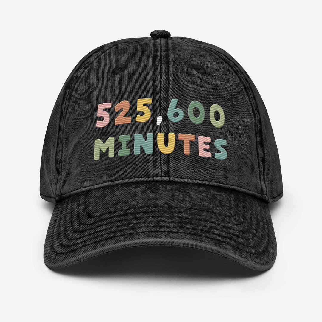 525,600 Minutes Denim Hat, Broadway Rent Lyric Cap - Etsy
