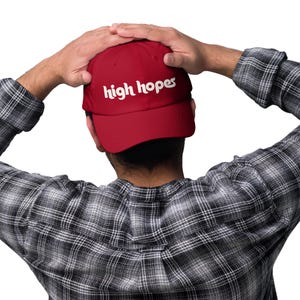 High Hopes Phightin’ Phillies Dad Hat, PRINTED Baseball Cap, Philadelphia Phillies Fan Gift, Retro Sports Hat, Philly Baseball Cap
