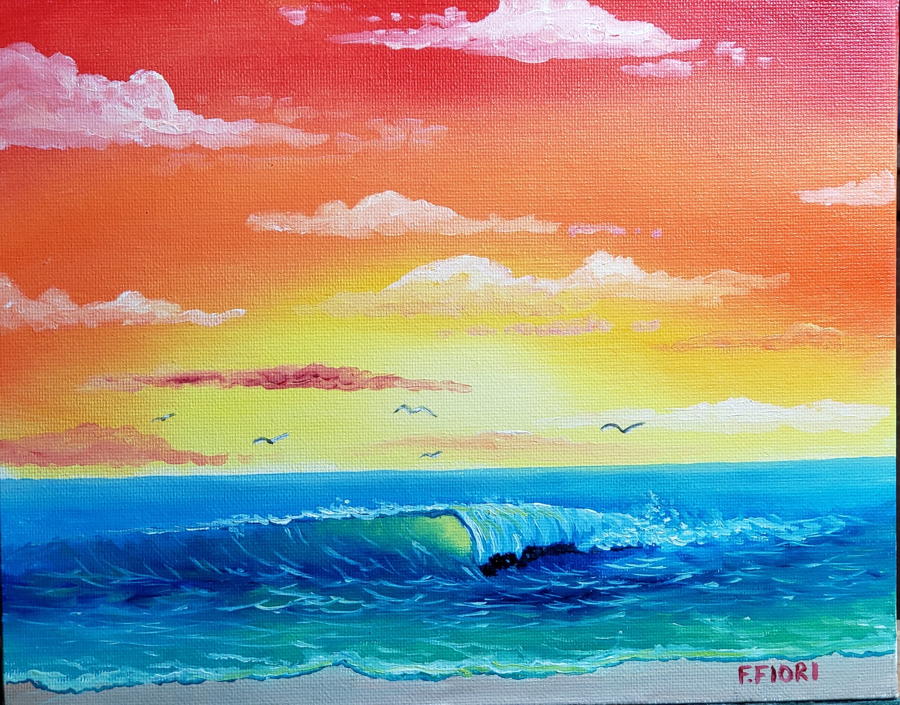 painting beach ocean waves painting beach ocean waves