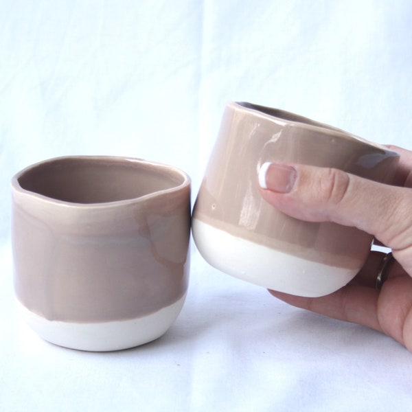 175 ml Cup Blush, Pink, no handle, ceramic mug, tumbler for coffee or tea, handmade pottery, perfect gift
